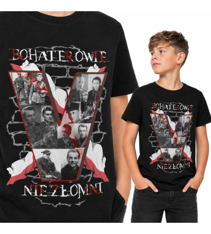 Koszulka dziecięca Patriotyczna BOHATEROWIE NIEZŁOMNI